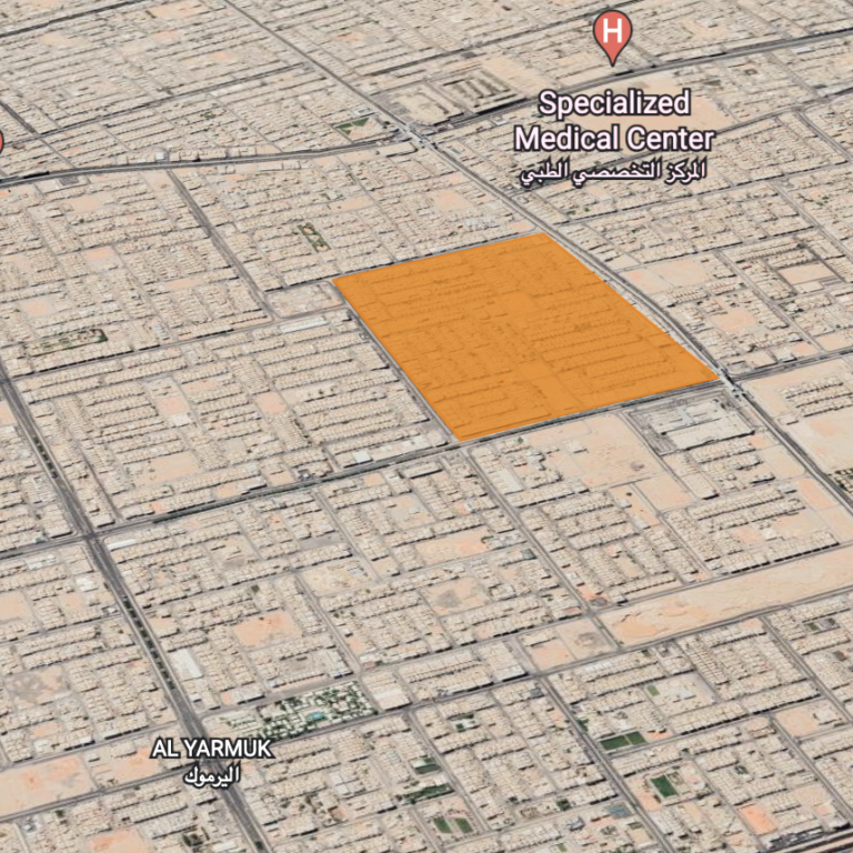 المساحة 670000 م2 حي اشبيليا ( مخطط دار الأركان )