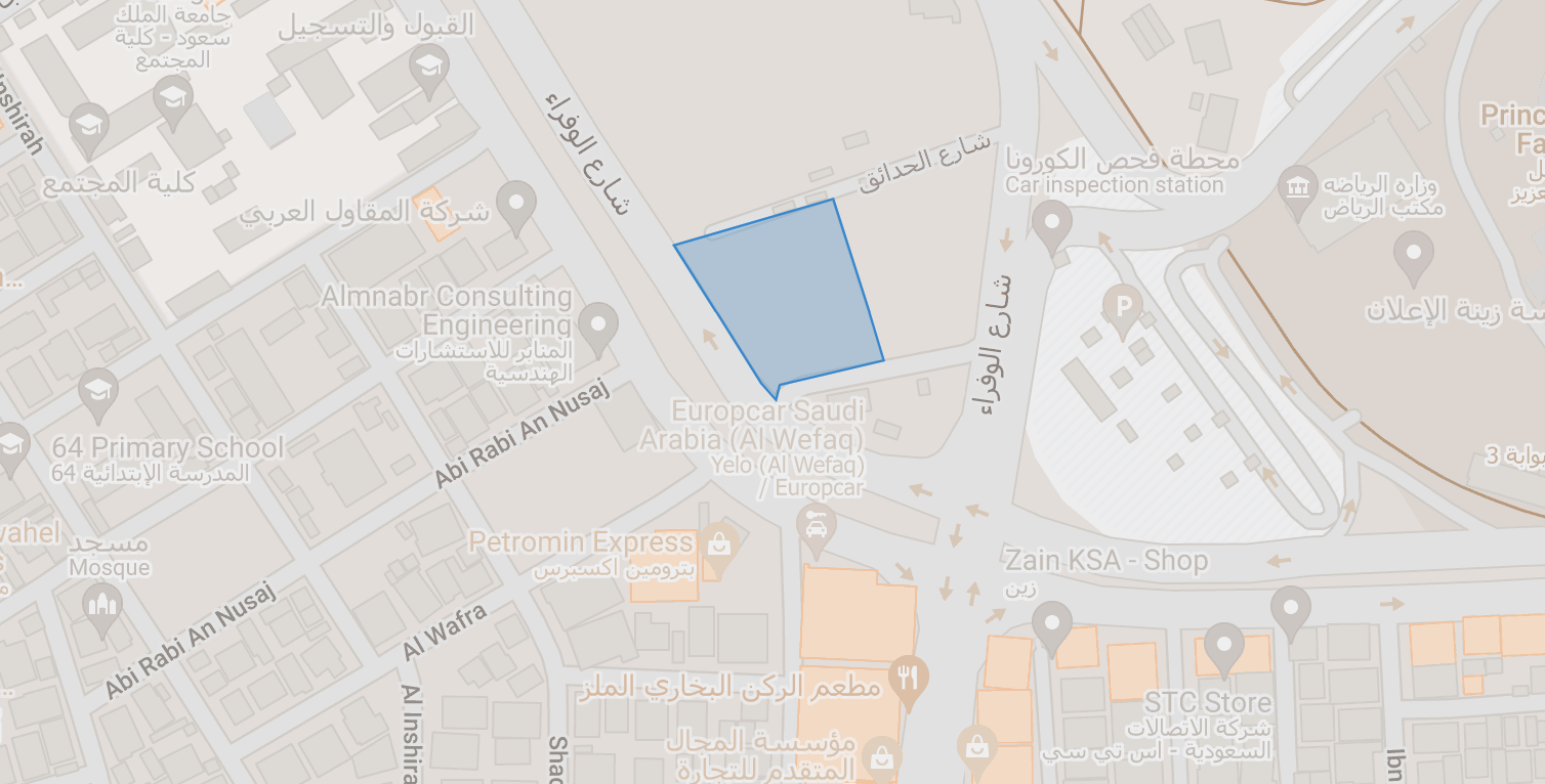 المساحة 3489 م2 الملز شارع صلاح الدين ( الستين )