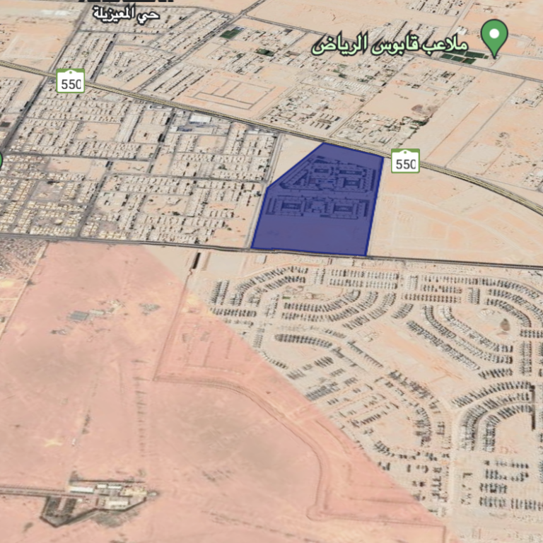 حي الجنادرية طريق الثمامة بمساحة 302000 متر ²